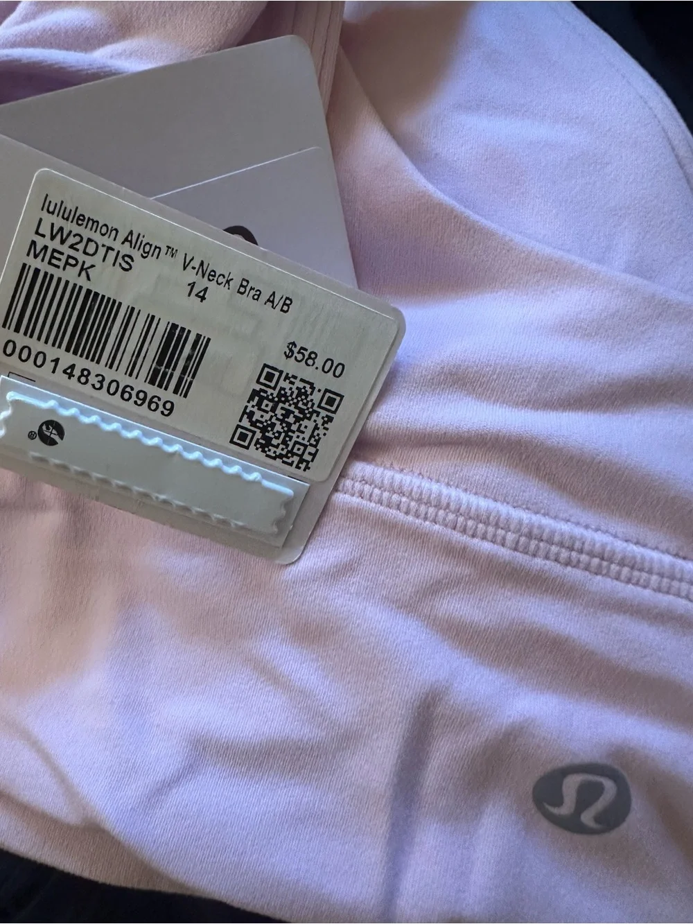 Lululemon🍋align V Neck Bra size 14 Meadowsweet Pink NWT 🥰